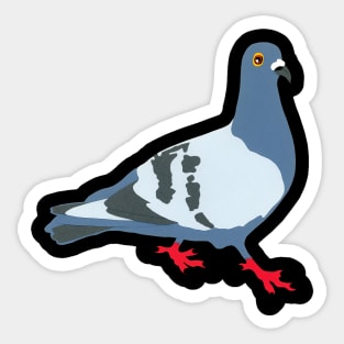 PIGEON – City Bird Hand Cut from Paper - Original Art Sticker